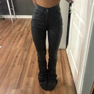 Black Faux Leather Pants